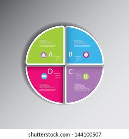 Modern Design template / can be used for infographics / numbered banners / horizontal cutout lines / graphic or website layout vector in EPS 10 format.