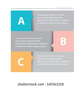 Modern Design template / can be used for infographics / numbered banners / horizontal cutout lines / graphic or website layout vector