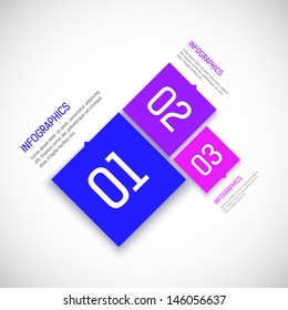 Modern Design template / can be used for infographics / numbered banners / horizontal cutout lines / graphic or website layout vector