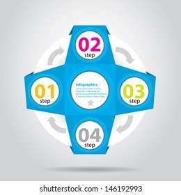 Modern Design template / can be used for infographics / numbered banners / graphic or website layout vector