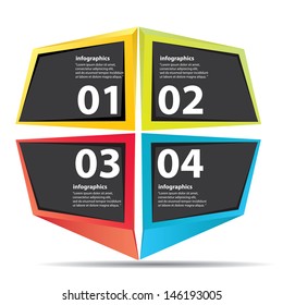 Modern Design template / can be used for infographics / numbered banners / graphic or website layout vector