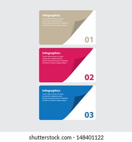 Modern Design template / can be used for infographics / numbered banners / horizontal cutout lines / graphic or website layout vector