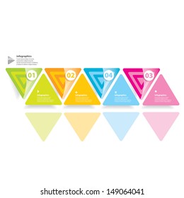  Modern Design template / can be used for infographics / numbered banners / horizontal cutout lines / graphic or website layout vector