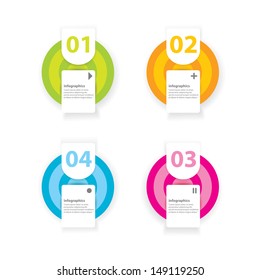 Modern Design template / can be used for infographics / numbered banners / horizontal cutout lines / graphic or website layout vector