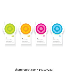 Modern Design template / can be used for infographics / numbered banners / horizontal cutout lines / graphic or website layout vector