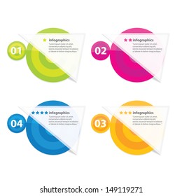 Modern Design template / can be used for infographics / numbered banners / horizontal cutout lines / graphic or website layout vector