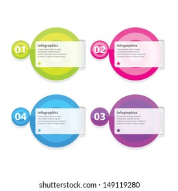 Modern Design template / can be used for infographics / numbered banners / horizontal cutout lines / graphic or website layout vector