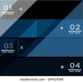 Modern Design template / can be used for infographics / numbered banners / horizontal cutout lines / graphic or website layout vector