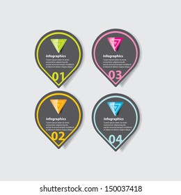 Modern Design template / can be used for infographics / numbered banners / horizontal cutout lines / graphic or website layout vector