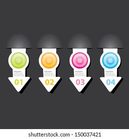 Modern Design template / can be used for infographics / numbered banners / horizontal cutout lines / graphic or website layout vector