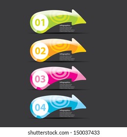 Modern Design template / can be used for infographics / numbered banners / horizontal cutout lines / graphic or website layout vector