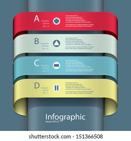 Modern Design template / can be used for infographics / numbered banners / horizontal cutout lines / graphic or website layout vector in EPS 10 format. 