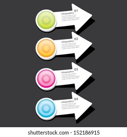 Modern Design template / can be used for infographics / numbered banners / horizontal cutout lines / graphic or website layout vector