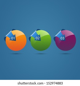 Modern Design template. Can be used for infographics, numbered banners, horizontal cutout lines, graphic or website layout vector