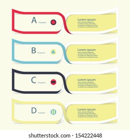 Modern Design template / can be used for infographics / numbered banners / horizontal cutout lines / graphic or website layout vector in EPS 10 format.  