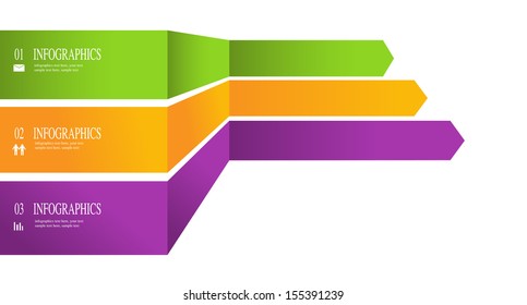 Modern Design template / can be used for infographics / numbered banners / horizontal cutout lines / graphic or website layout vector/Horizontal