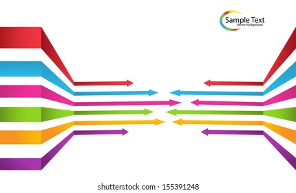 Modern Design template / can be used for infographics / numbered banners / horizontal cutout lines / graphic or website layout vector/Horizontal
