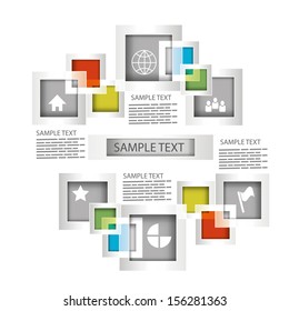 Modern Design template / can be used for infographics / numbered banners / horizontal cutout lines / graphic or website layout vector