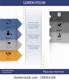 Modern Design template / can be used for infographics, numbered banners,  website layout. Vector eps10. 