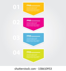 Modern Design template / can be used for infographics / numbered banners / horizontal cutout lines / graphic or website layout vector