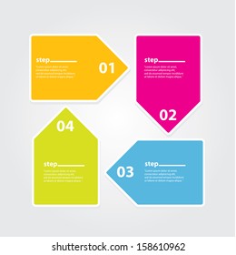Modern Design template / can be used for infographics / numbered banners / horizontal cutout lines / graphic or website layout vector
