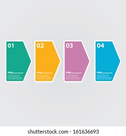 Modern Design template / can be used for infographics / numbered banners / horizontal cutout lines / graphic or website layout vector