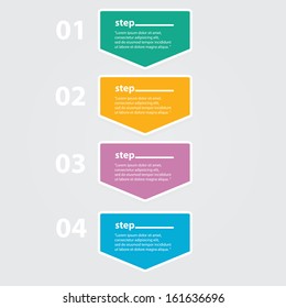 Modern Design template / can be used for infographics / numbered banners / horizontal cutout lines / graphic or website layout vector