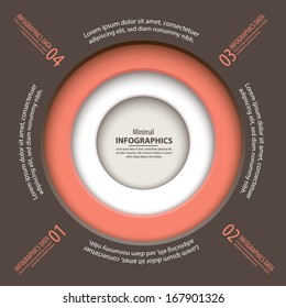 Modern Design template / can be used for infographics / numbered banners / horizontal cutout lines / graphic or website layout vector