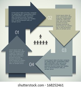 Modern Design template / can be used for infographics / numbered banners / graphic or website layout vector/ business process management