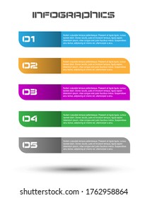 Plantilla de diseño moderna, se puede usar para infografías, banners para el diseño web.