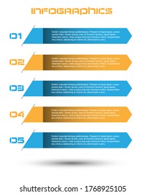 Plantilla de diseño moderna, se puede usar para infografías, banners para el diseño web.