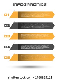 Plantilla de diseño moderna, se puede usar para infografías, banners para el diseño web.