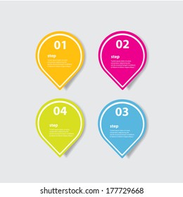 Modern Design template / can be used for infographics / numbered banners / horizontal cutout lines / graphic or website layout vector
