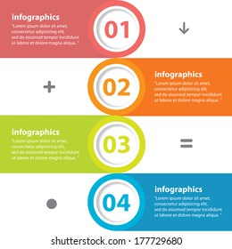 Modern Design template / can be used for infographics / numbered banners / horizontal cutout lines / graphic or website layout vector