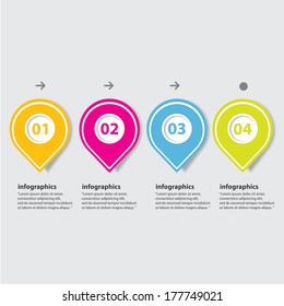 Modern Design template / can be used for infographics / numbered banners / horizontal cutout lines / graphic or website layout vector