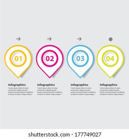 Modern Design template / can be used for infographics / numbered banners / horizontal cutout lines / graphic or website layout vector