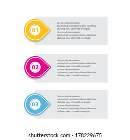 Modern Design template / can be used for infographics / numbered banners / horizontal cutout lines / graphic or website layout vector