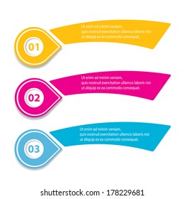 Modern Design template / can be used for infographics / numbered banners / horizontal cutout lines / graphic or website layout vector