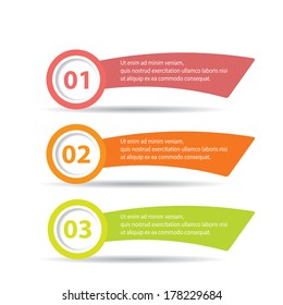 Modern Design template / can be used for infographics / numbered banners / horizontal cutout lines / graphic or website layout vector