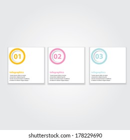 Modern Design template / can be used for infographics / numbered banners / horizontal cutout lines / graphic or website layout vector