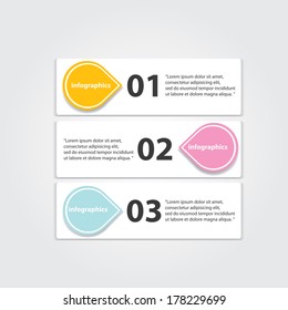 Modern Design template / can be used for infographics / numbered banners / horizontal cutout lines / graphic or website layout vector