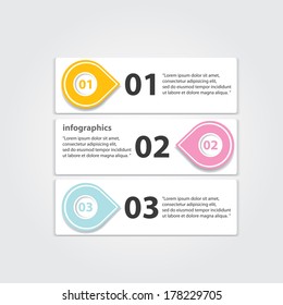 Modern Design template / can be used for infographics / numbered banners / horizontal cutout lines / graphic or website layout vector