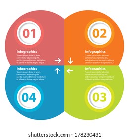 Modern Design template / can be used for infographics / numbered banners / horizontal cutout lines / graphic or website layout vector