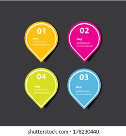 Modern Design template / can be used for infographics / numbered banners / horizontal cutout lines / graphic or website layout vector