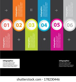 Modern Design template / can be used for infographics / numbered banners / horizontal cutout lines / graphic or website layout vector