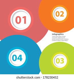 Modern Design template / can be used for infographics / numbered banners / horizontal cutout lines / graphic or website layout vector