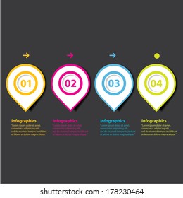 Modern Design template / can be used for infographics / numbered banners / horizontal cutout lines / graphic or website layout vector