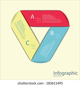 Modern Design template / can be used for infographics / numbered banners / horizontal cutout lines / graphic or website layout vector in EPS 10 format. 