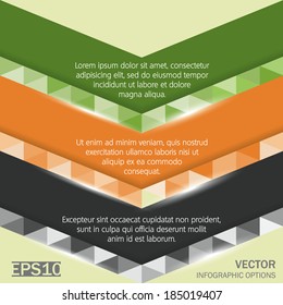 Modern Design template / can be used for infographics / numbered banners / horizontal cutout lines / graphic or website layout vector
