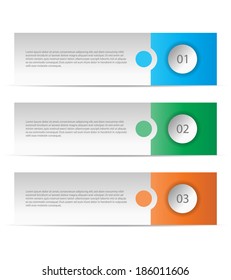 modern design template / can be used as infographics / numbered banners. 